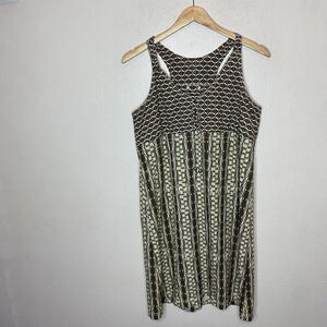 Athleta Featherweight Packable Dress Racerback Brown Green Sleeveless Women’s 10